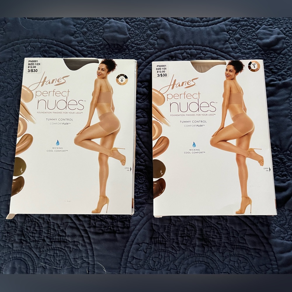 Hanes Perfect Nudes Nylons / Pantyhose - size 1/2X